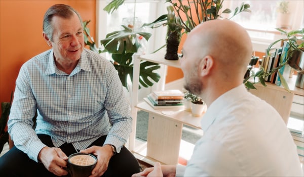 Tony-with-coaching-client Tony English with a coaching client.